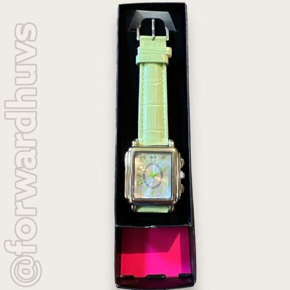 Bundle Sale 3 for $15 | Avon Pretty Green Pastel Strap Watch New In Box - Picture 1 of 11